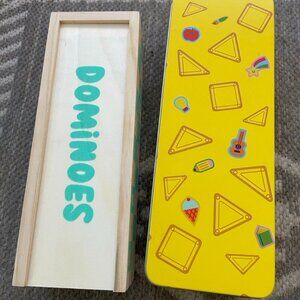 Giggle Scape travel Magnatiles and dominoes set